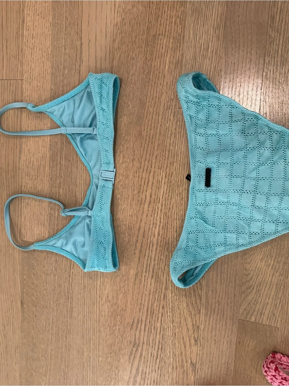 triangl swimwear Light Aqua Crochet Bikini Set - Picture 2 of 2